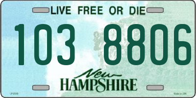 NH license plate 1038806