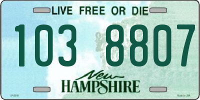 NH license plate 1038807