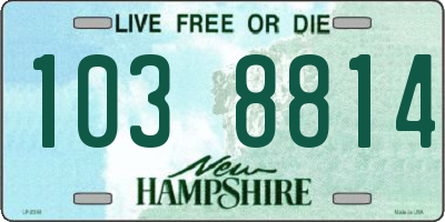 NH license plate 1038814