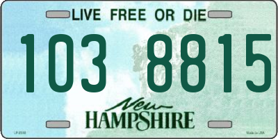 NH license plate 1038815