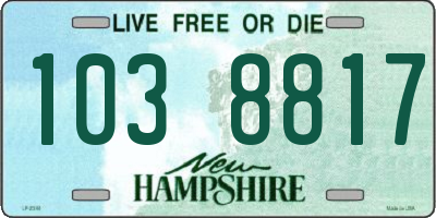 NH license plate 1038817