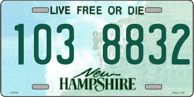 NH license plate 1038832