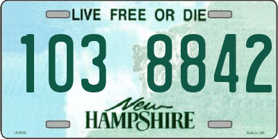 NH license plate 1038842