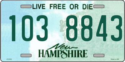 NH license plate 1038843