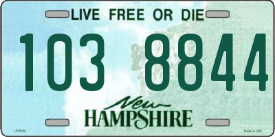 NH license plate 1038844