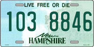 NH license plate 1038846