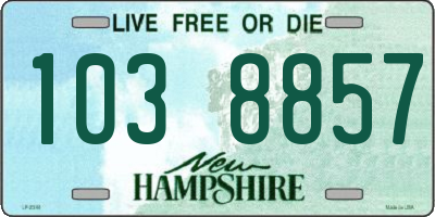 NH license plate 1038857