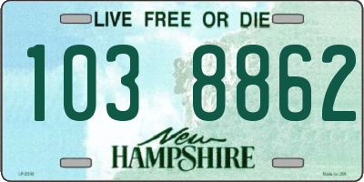 NH license plate 1038862