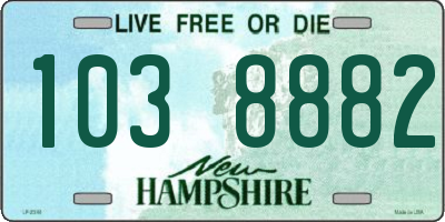 NH license plate 1038882