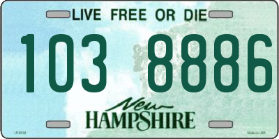 NH license plate 1038886