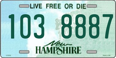 NH license plate 1038887