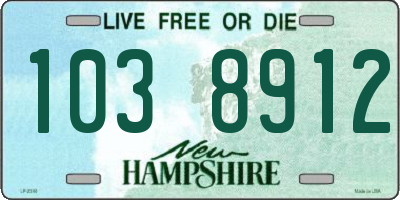 NH license plate 1038912