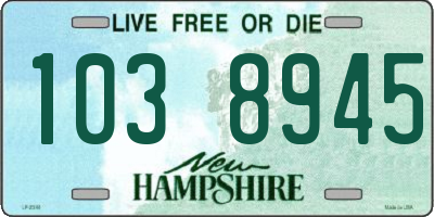 NH license plate 1038945