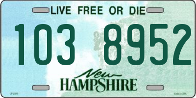 NH license plate 1038952