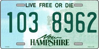 NH license plate 1038962