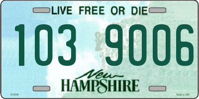 NH license plate 1039006