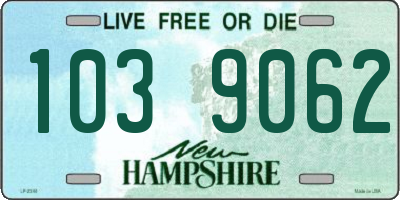 NH license plate 1039062