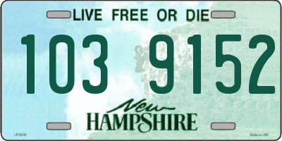 NH license plate 1039152