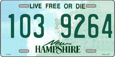 NH license plate 1039264