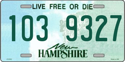 NH license plate 1039327