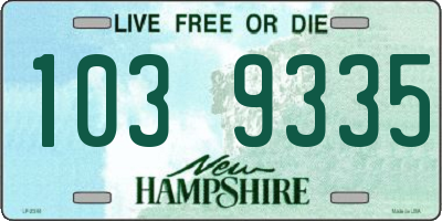 NH license plate 1039335