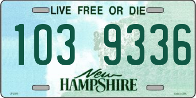 NH license plate 1039336