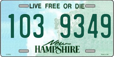 NH license plate 1039349