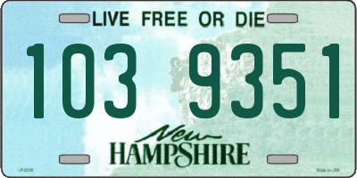 NH license plate 1039351