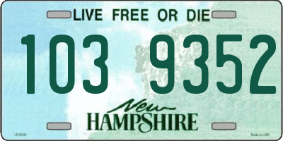 NH license plate 1039352