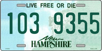 NH license plate 1039355