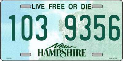 NH license plate 1039356
