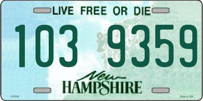 NH license plate 1039359