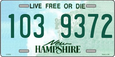 NH license plate 1039372