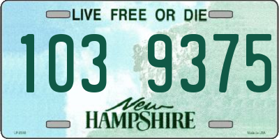NH license plate 1039375