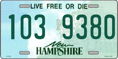 NH license plate 1039380
