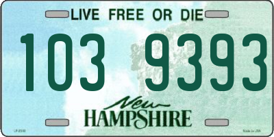 NH license plate 1039393