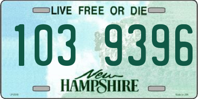 NH license plate 1039396