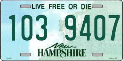 NH license plate 1039407