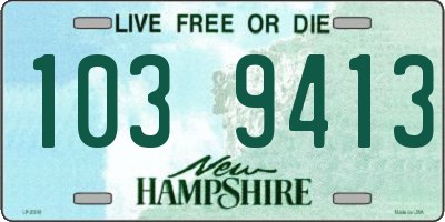 NH license plate 1039413