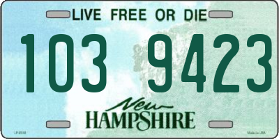 NH license plate 1039423