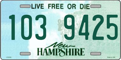 NH license plate 1039425