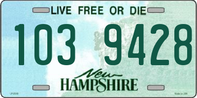 NH license plate 1039428