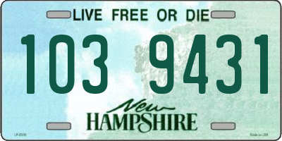NH license plate 1039431