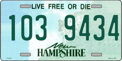 NH license plate 1039434