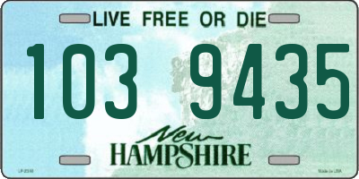 NH license plate 1039435