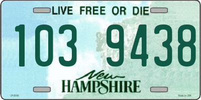 NH license plate 1039438