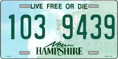 NH license plate 1039439