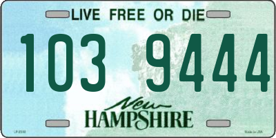 NH license plate 1039444