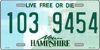NH license plate 1039454