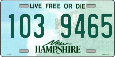 NH license plate 1039465